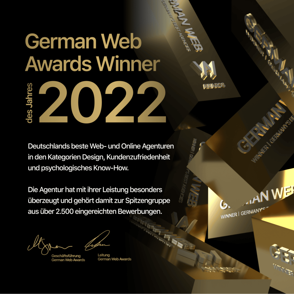 award winning webdesign