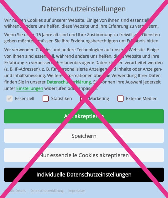 Cookie opt in banner user consent