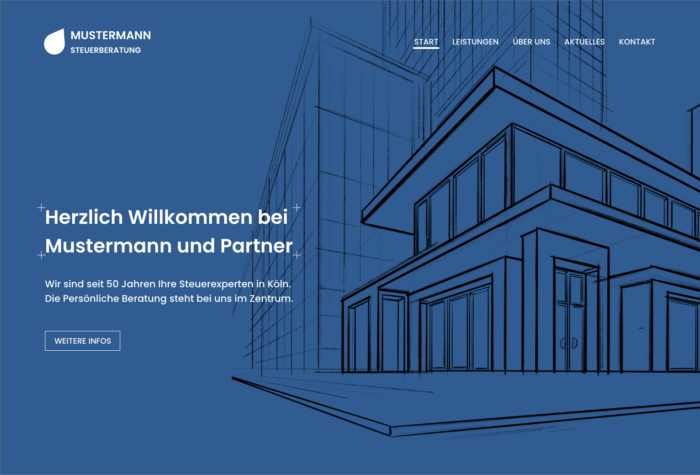 klassisches Website-Konzept