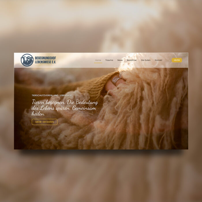 Webdesign Referenz Lebenshof Gnadenhof Geltinger Bucht Website Pro Bono